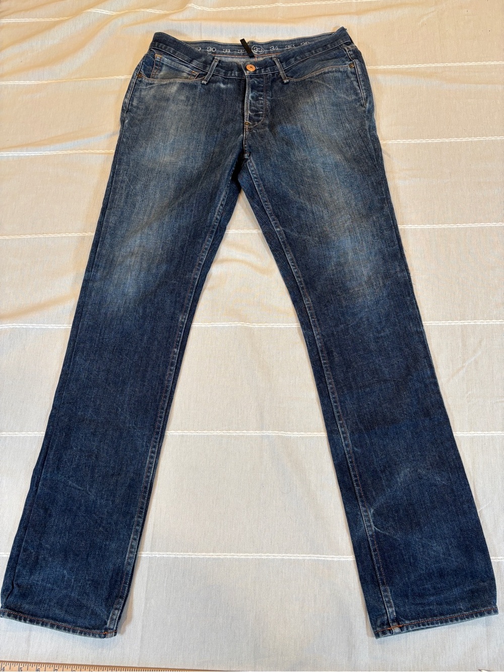 Earnest Sewn Custom Straight Leg Jeans - Made in USA - Size 33